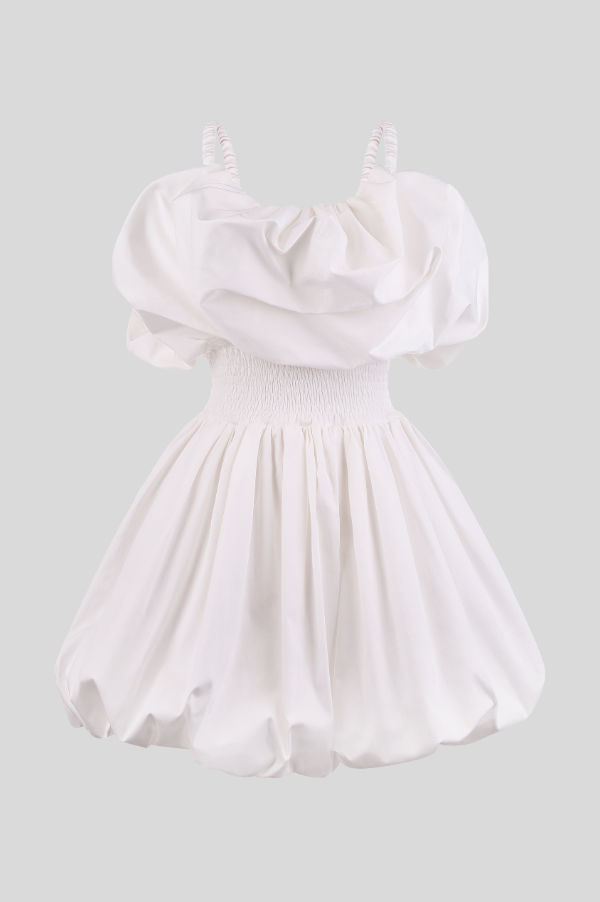 TOTAL WHITE l Voluminous mini-dress TOTAL WHITE l Voluminous mini-dress