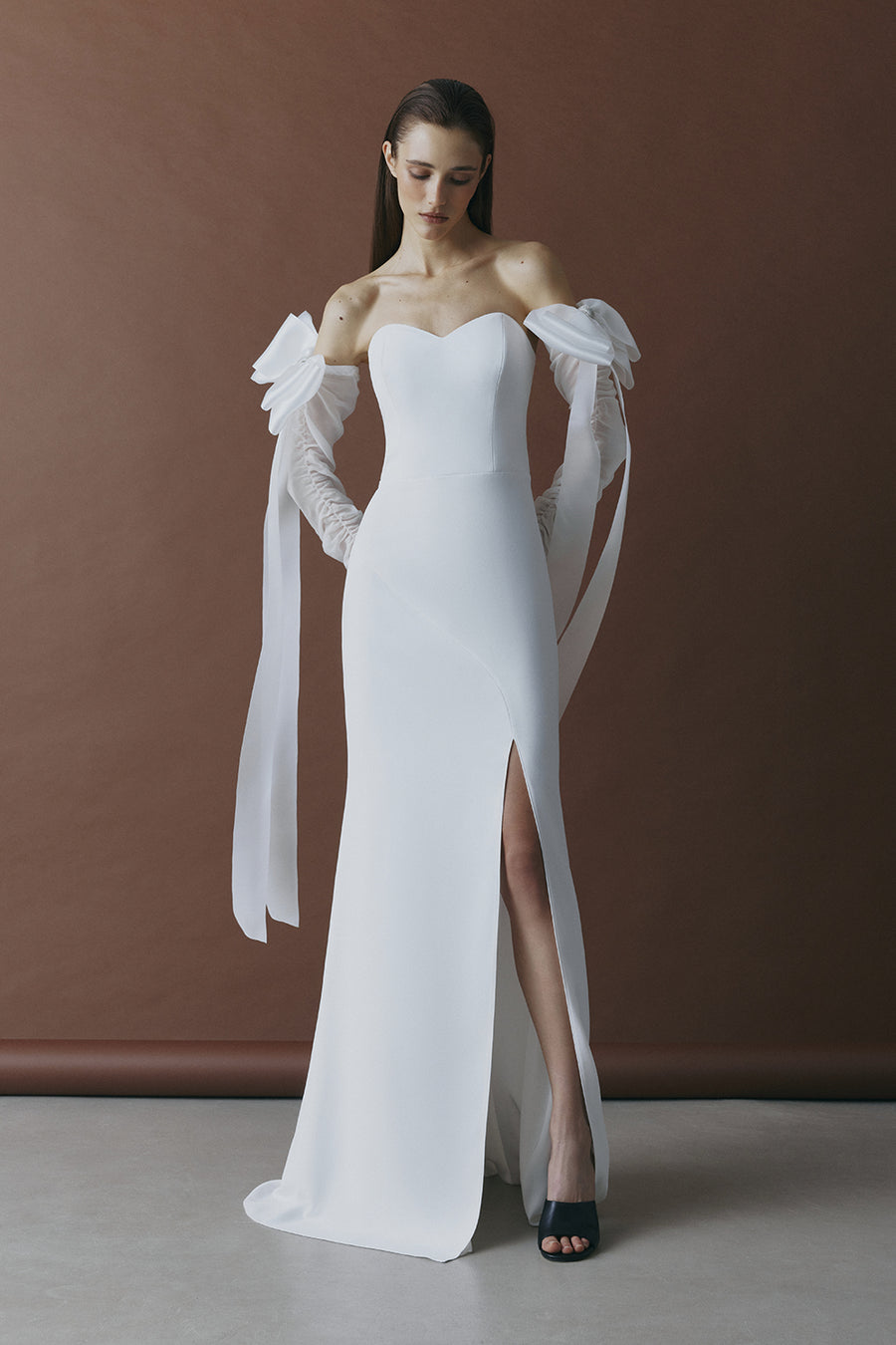 Chiffon sleeves with bows TOTAL WHITE Chiffon sleeves with bows TOTAL WHITE
