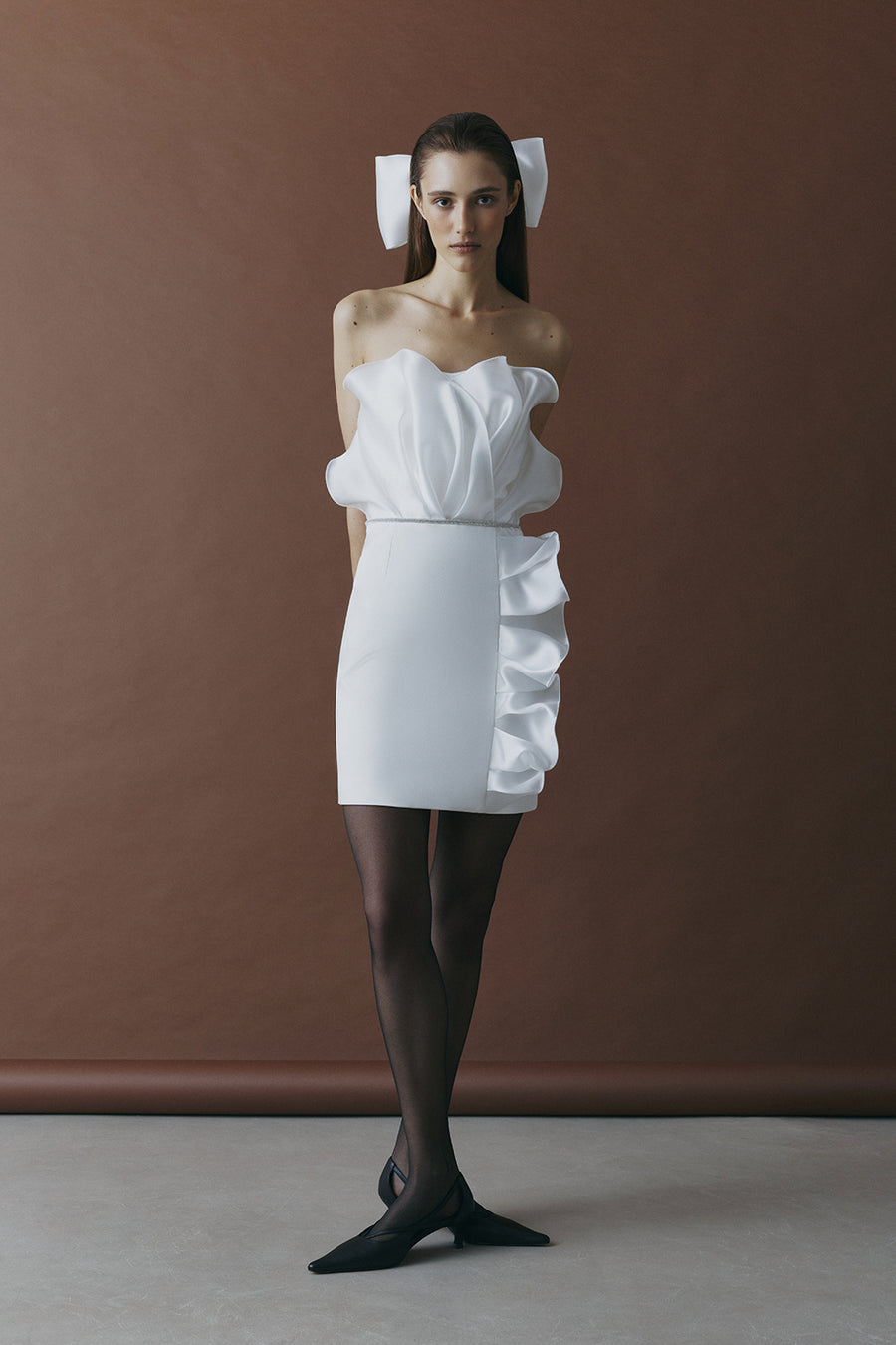 Драпірована міні-сукня