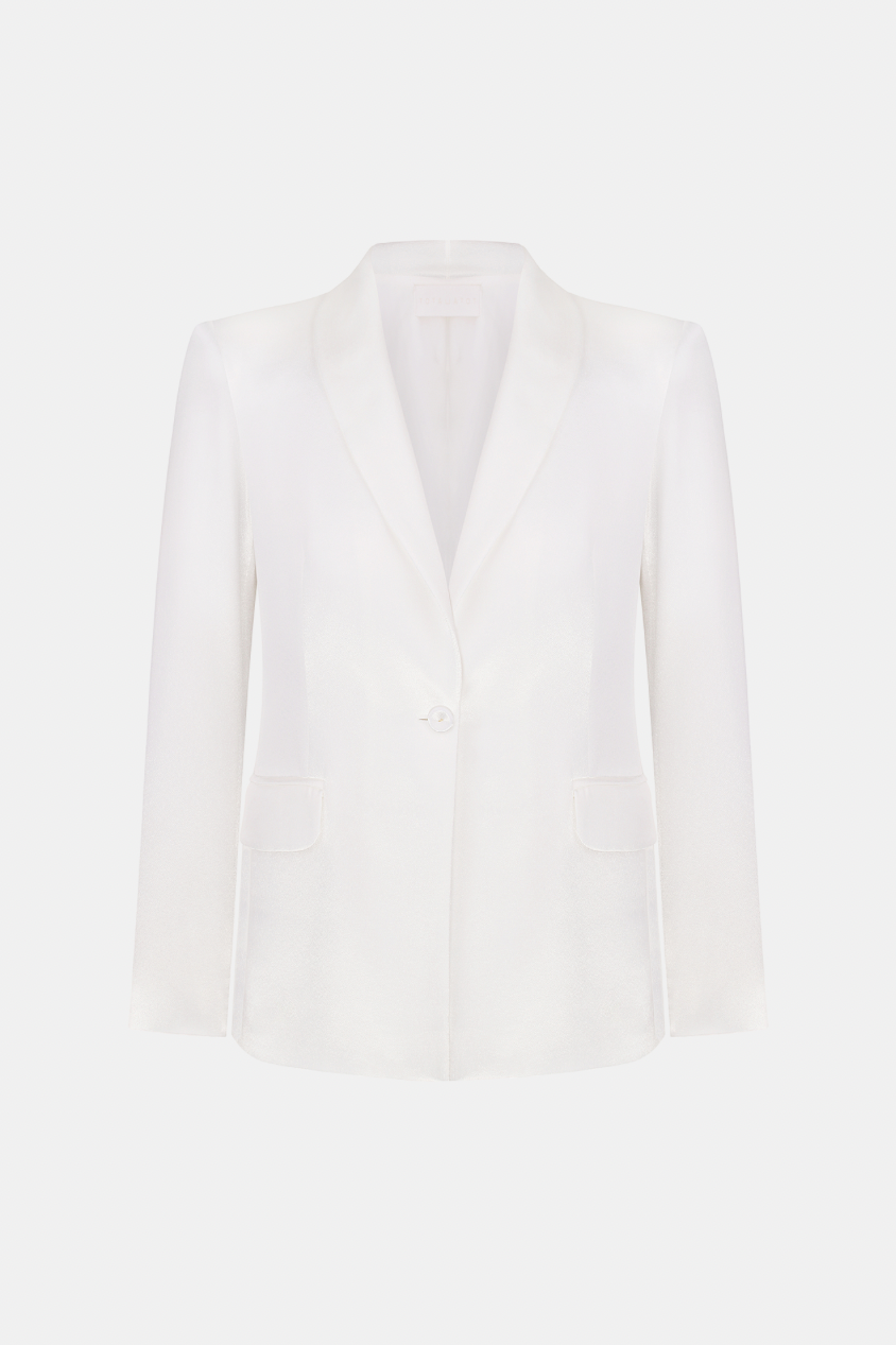 Flowing satin blazer