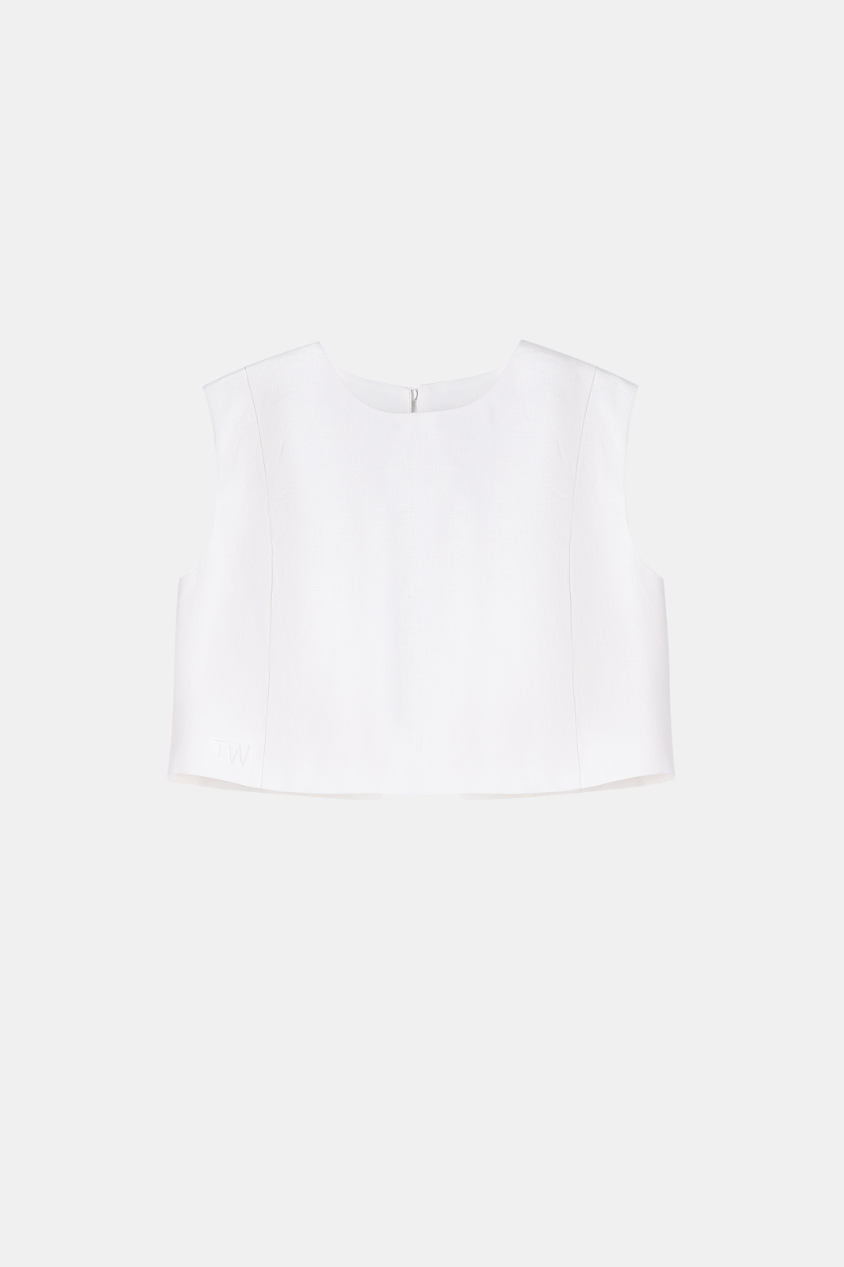 Linen crop top
