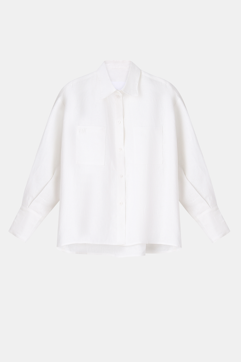 Linen shirt with pockets