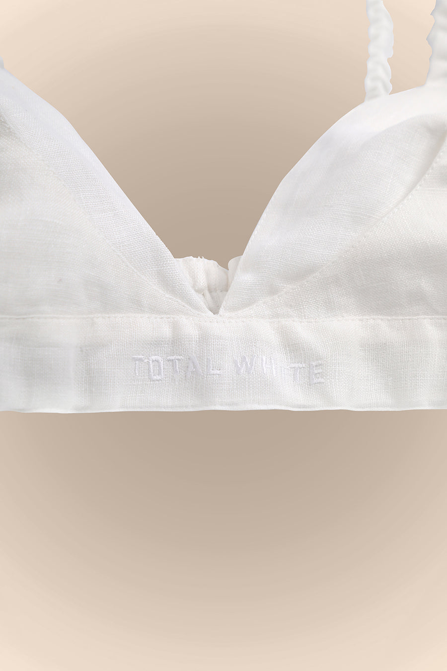 Linen top with textured bra