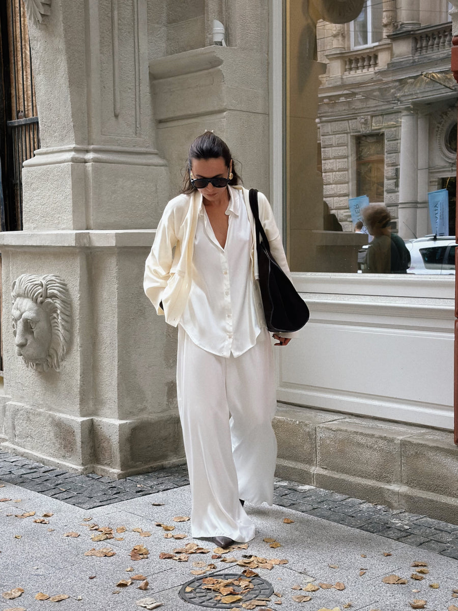 Viscose pants with elastic band