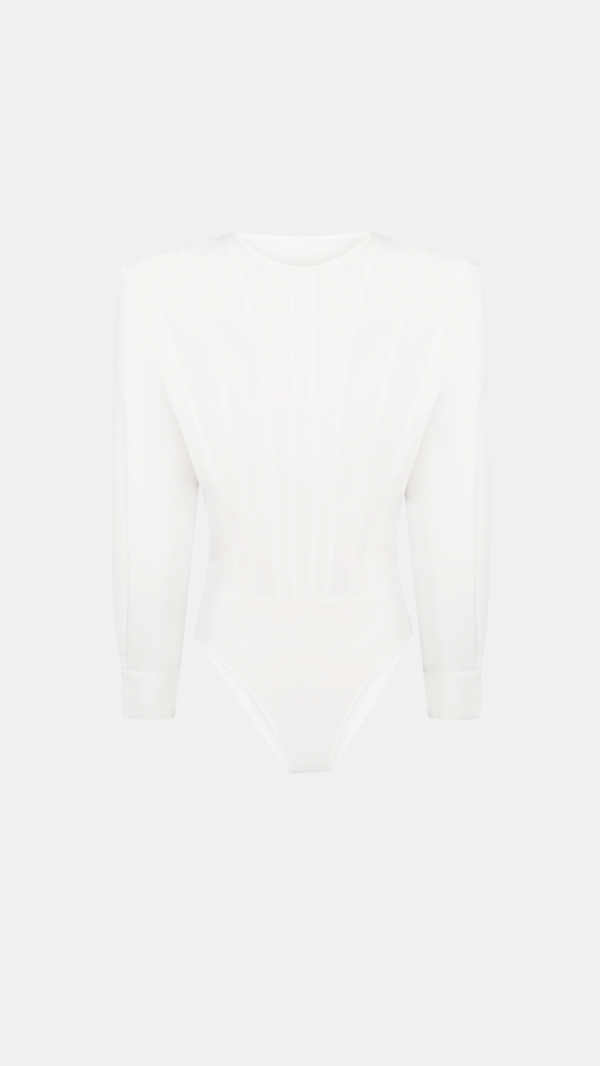 Cotton shirt bodysuit